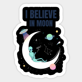 i believe in moon Sticker